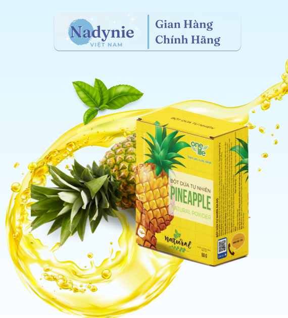 BỘT DỨA (THƠM) TỰ NHIÊN HỘP 50GR