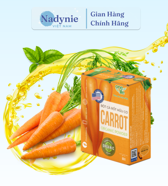 BỘT CÀ RỐT ORGANIC HỘP 50GR