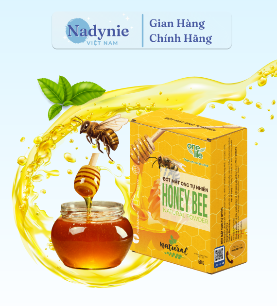 BỘT MẬT ONG HOA HẠT DẺ HỘP 50GR