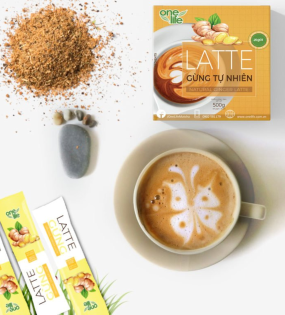 LATTE GỪNG TỰ NHIÊN HỘP 25 GÓI*20GR