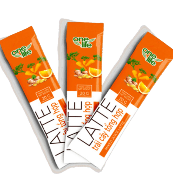 SINH TỐ TỔNG HỢP TRÁI CÂY TỰ NHIÊN HỘP 6 GÓI*20GR