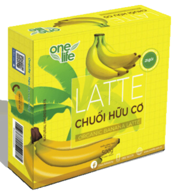 LATTE CHUỐI HỮU CƠ HỘP 25 GÓI*20GR