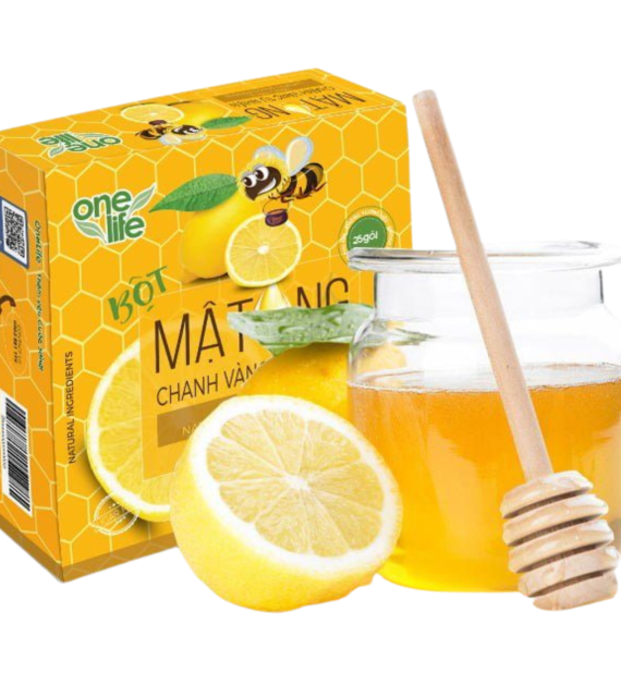 BỘT MẬT ONG CHANH VÀNG HỘP 25 GÓI*20GR