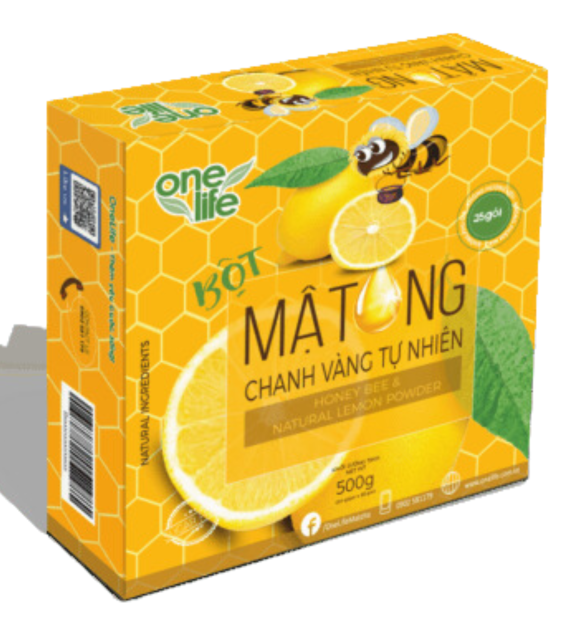 BỘT MẬT ONG CHANH VÀNG HỘP 25 GÓI*20GR
