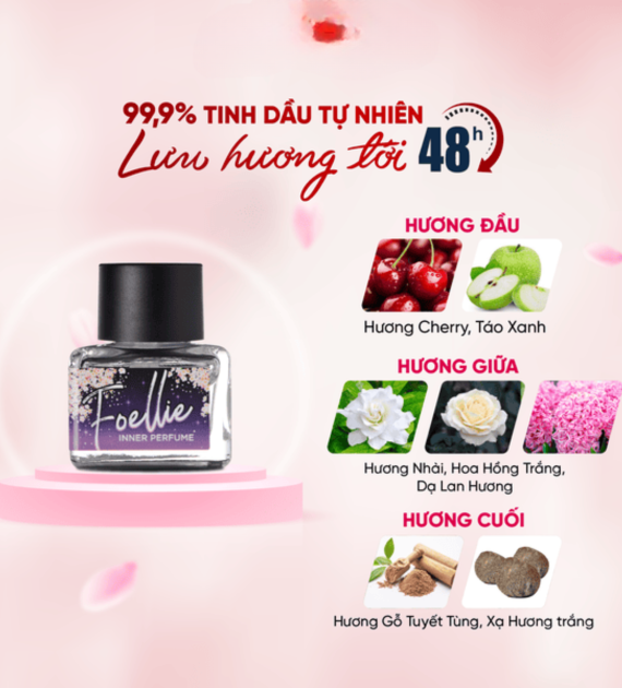 Nước hoa vùng kín Foellie eau de cherry blossom Inner Perfume 5ml