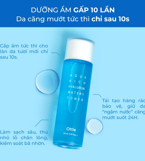 Nước cân bằng Aqua Rich Hyaluron 150ml