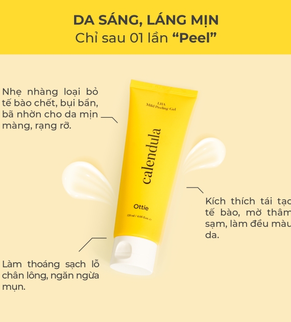 Gel Tẩy Tế Bào Chết Tinh Chất Cúc Calendula LHA Mild Peeling Gel 120ml