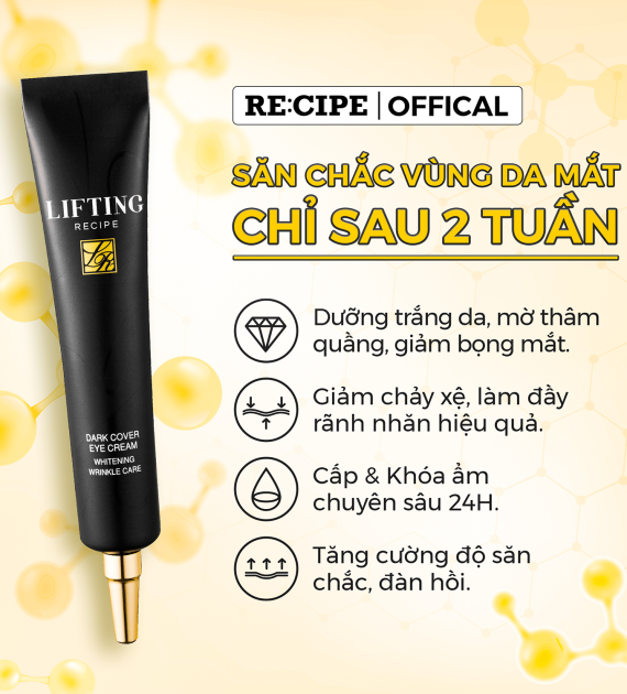Kem dưỡng mắt RECIPE mờ thâm dưỡng sáng, giảm nếp nhăn, kem mắt Lifting Recipe Dark Cover Eye Cream 30ml