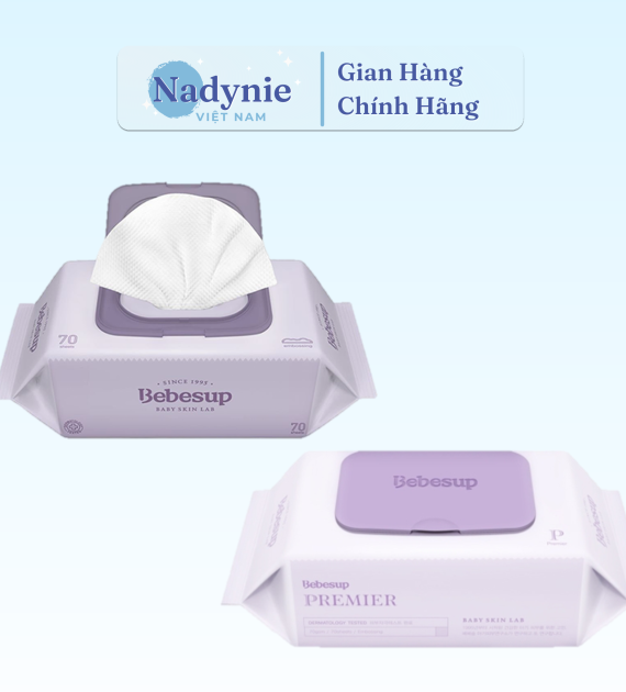 KHĂN ƯỚT BEBESUP PREMIER 70 TỜ