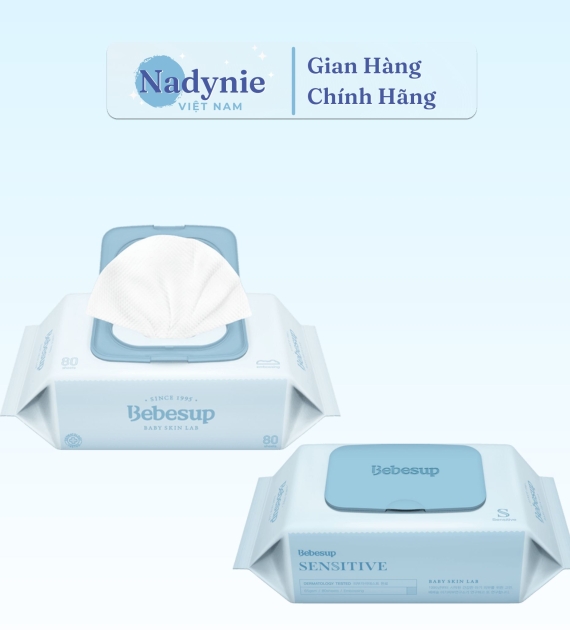 KHĂN ƯỚT BEBESUP SENSITIVE 20 TỜ