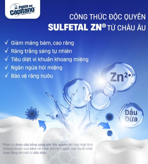 Kem đánh răng  Pasta Del Capitano 1905 cho ê buốt cho răng nhạy cảm Capitano Sensitive