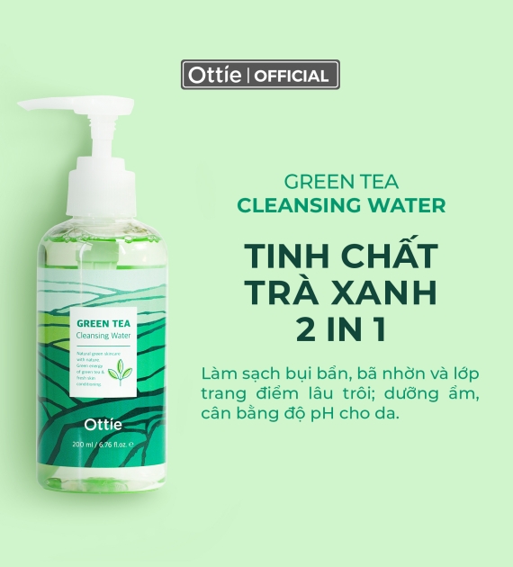 Nước Tẩy Trang Trà Xanh Ottie 200ml