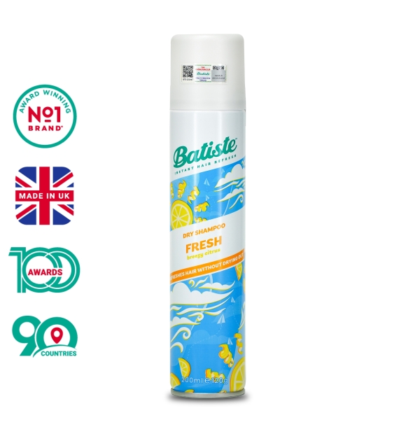 DẦU GỘI KHÔ BATISTE HƯƠNG TƯƠI MÁT TỨC THÌ - FRESH