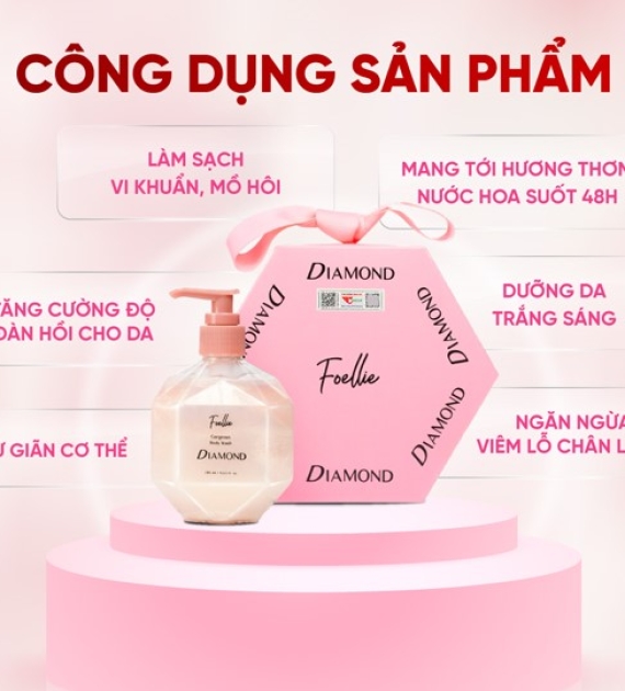 Sữa tắm FOELLIE GORGEOUS BODY WASH DIAMOND 285ml
