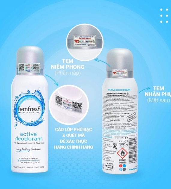 XỊT KHỬ MÙI VÀ THƠM MÁT VÙNG KÍN CAO CẤP FEMRESH ACTIVE DEODORANT