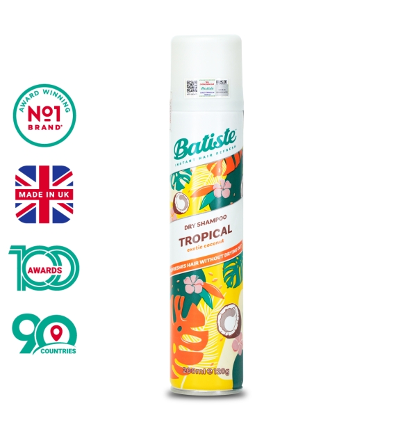   DẦU GỘI KHÔ BATISTE HƯƠNG HOA NHIỆT ĐỚI - TROPICAL 