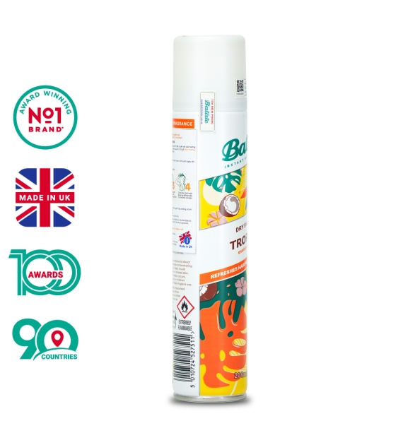   DẦU GỘI KHÔ BATISTE HƯƠNG HOA NHIỆT ĐỚI - TROPICAL 
