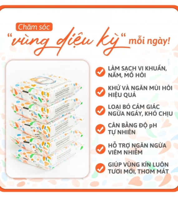 KHĂN ƯỚT VỆ SINH PHỤ NỮ (FEMFRESH INTIMATE SKIN CARE DAILY WIPE 25 WIPES)